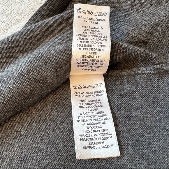 Max Studio 100% Extra Fine Merino Wool Duster Cardigan - Grey/Gray XS fits S too - Picture 8 of 14